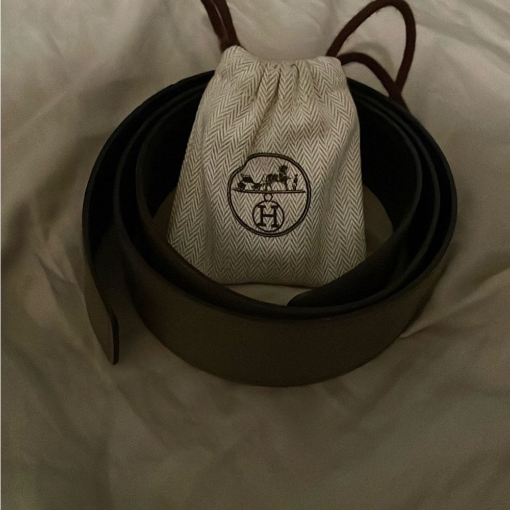 Hermes Dark Brown Leather Belt Bag